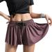 Womens 2 in 1 Flowy Running Shorts Casual Summer Athletic Workout Biker Shorts High Waisted Gym Yoga Tennis Skirts