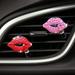 2 Pieces Bling Sexy Lip Air Vent Clips Rhinestone Lipstick Car Air Freshener Clip Crystal Car Air Outlet Decorations Charm Car Inter Decor Accessories for Girls Women