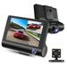Dash Cam Front and Rear Dash Camera for Cars 1080P Full HD Dual Dash Cam 4 IPS Screen in Car Camera Front and Rear Night Vision 170Â°Wide Angle Motion Detection Parking Monitor G-Sensor