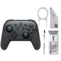 Pro Wireless Controller for Nintendo Switch With Cleaning Electric kit Bolt Axtion Bundle Like New