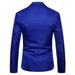Penkiiy Blazer for Men Fashion Men s Casual Solid Color Suit Youth Slim Jacket Blue Blazer