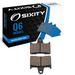 Sixity Q6 Rear Organic Brake Pads compatible with Kawasaki ZX750 Ninja ZX-7RR N1 N2 Six Piston Pad Nissin Caliper 1996-1997 Complete Set