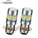 Ruiandsion Scooter Headlight LED Bulb P15D 6-24V 600Lm High and Low Yellow 2 Pack