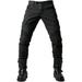 Hanas 2023 Mens Pants Motorcycle Protective Trousers Men s Motorcycle Jeans Breathable Wear-Resistant With 2 Pairs Of Hip And Knee Protectors Removable Pads Black S