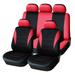Car Seat Covers Full Set Cloth Universal Fit combo Automotive Seat Covers Low Back Front Seat Covers Airbag Compatible Split Bench Rear Seat Washable Car Seat Cover for SUV Sedan Van