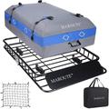 Universal Roof Rack Carrier Basket 51 x 36 x 5 Rooftop Cargo Carrier with Bag and Net 200 lb. Capacity for SUVs and Cars