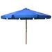 Outdoor Parasol with Wooden Pole 129.9 Azure