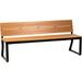 Lorell Teak Outdoor Bench with Backrest Teak