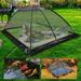 Bilot Pond Cover Dome 7x9 FT Garden Pond Net 1/2 inch Mesh Dome Pond Net Covers with Zipper and Wind Rope Black Nylon Pond Netting for Pond Pool and Garden