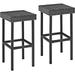 Palm Harbor Outdoor Wicker 29 in. Bar Height Stools - Grey