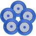 Trianu 5 Pack Reusable Paper Plate Holders 10 inch Plastic Holders Picnic Supplies Party Dinner Holds 9 Plates Blue