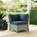 Modern Marketing Concepts Bradenton Outdoor Wicker Sectional Corner Chair Navy