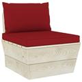 Tomshoo Pallet Sofa Cushions 2 pcs Red Fabric