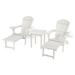 W Unlimited Oceanic Collection Adirondack Chaise Lounge Chair White - Set of 2