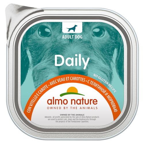 9x300g Almo Nature Daily mit Kalb und Karotten Hundefutter nass
