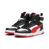 Sneaker PUMA "RBD GAME JR", Gr. 37,5, rot (puma weiß, for all time rot, puma schwarz, gold), Leder, Synthetik, unifarben, sportlich, Schuhe