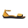 Barfußschuh LEGUANO, Damen, Gr. 41, gelb (senfgelb), Textil, Lederimitat, Velourslederimitat, sportlich, Schuhe Barfußschuh Riemchensandale Sandale, Sommerschuh, Sandale, Sandalette, mit praktischem Klettverschluss