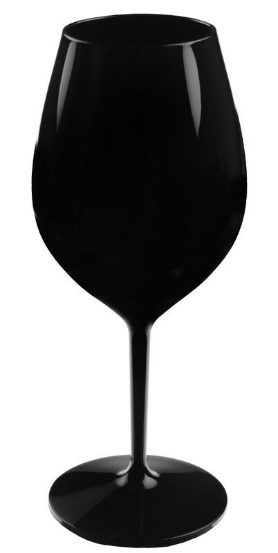 6 Mehrweg Wein Cocktail Gläser Spritz schwarz Tritan 510ml Wiederverwendbar Kunststoff unzerbrechlich Stilglas Image