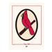 St. Louis Cardinals 12" x 16" 1944 Cooperstown Logo Art Print