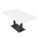 Skutchi Designs, Inc. Small 6 Person Rectangular Conference Table w/ Double Bases Wood/Metal in White | 29 H x 59.5 W x 35.5 D in | Wayfair