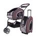 Ibiyaya Folding Standard Stroller in Gray/Black/Brown | 19 H x 37.4 W x 36 D in | Wayfair FS1009-BR
