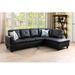 Multi Color Sectional - Ebern Designs Suisun 97" Wide Faux Leather Sofa & Chaise Faux Leather | 33.5 H x 97 W x 66.5 D in | Wayfair