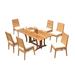 Teak Smith Rectangle 10 - Person 117" Long Teak Outdoor Dining Set Wood/Teak in Brown/White | 117 W x 43 D in | Wayfair