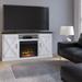 Lorraine TV Stand for TVs up to 70" w/ Electric Fireplace Included Wood in White Laurel Foundry Modern Farmhouse® | 31.88 H in | Wayfair