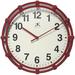 Infinity Instruments 16" Wall Clock Plastic in Black/Red | 16 H x 16 W x 2 D in | Wayfair 20309RD-4547