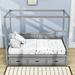 Wildon Home® Donatienne Twin Size 3 Drawers Wooden Canopy Daybed Wood in Gray | 66 H x 41 W x 78 D in | Wayfair 2C914F6CED1342339EA6D8E486563A6D