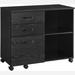 Latitude Run® Kamariona 31.5" Wide 3 -Drawer Mobile File Cabinet Wood in Gray/Black | 26 H x 31.5 W x 15.7 D in | Wayfair