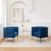 Barrel Chair - Everly Quinn Cristen 29.9" Wide Barrel Chair Velvet/Fabric in Blue | 29 H x 29.9 W x 27.5 D in | Wayfair