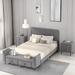 Ebern Designs Caleab Bedroom Set Upholstered, Metal in Gray | 42.7 H x 64.6 W x 84.3 D in | Wayfair 4B1FF76CC23143C78BBF645E7869D1BE