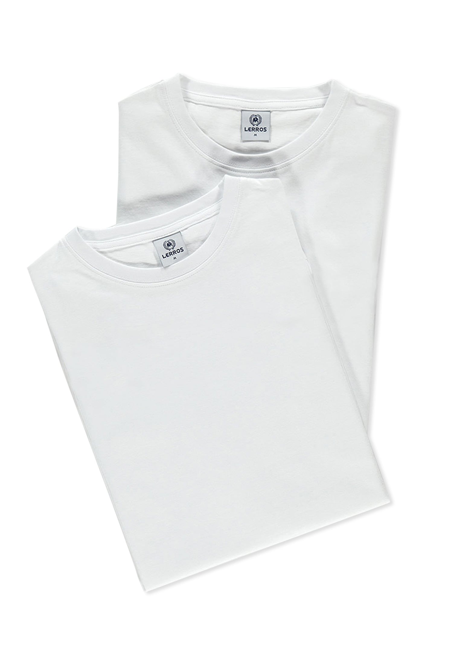 T-Shirt LERROS "LERROS Rundhals Doppelpack T-Shirt in Premium Baumwollqualität", Herren, Gr. 5XL, weiß, 100% Baumwolle, Rundhals, Shirts Image