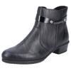 Stiefelette RIEKER, Damen, Gr. 39, schwarz, Synthetik, elegant, Schuhe, mit kleiner Zierkette am Schaft, schmale Form
