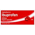 Sainsbury's Ibuprofen Liquid Capsules 200mg x16