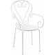 Farbiger Sessel Etienne aus pulverbeschichtetem Stahl für Garten und Bar in matter Ausführung