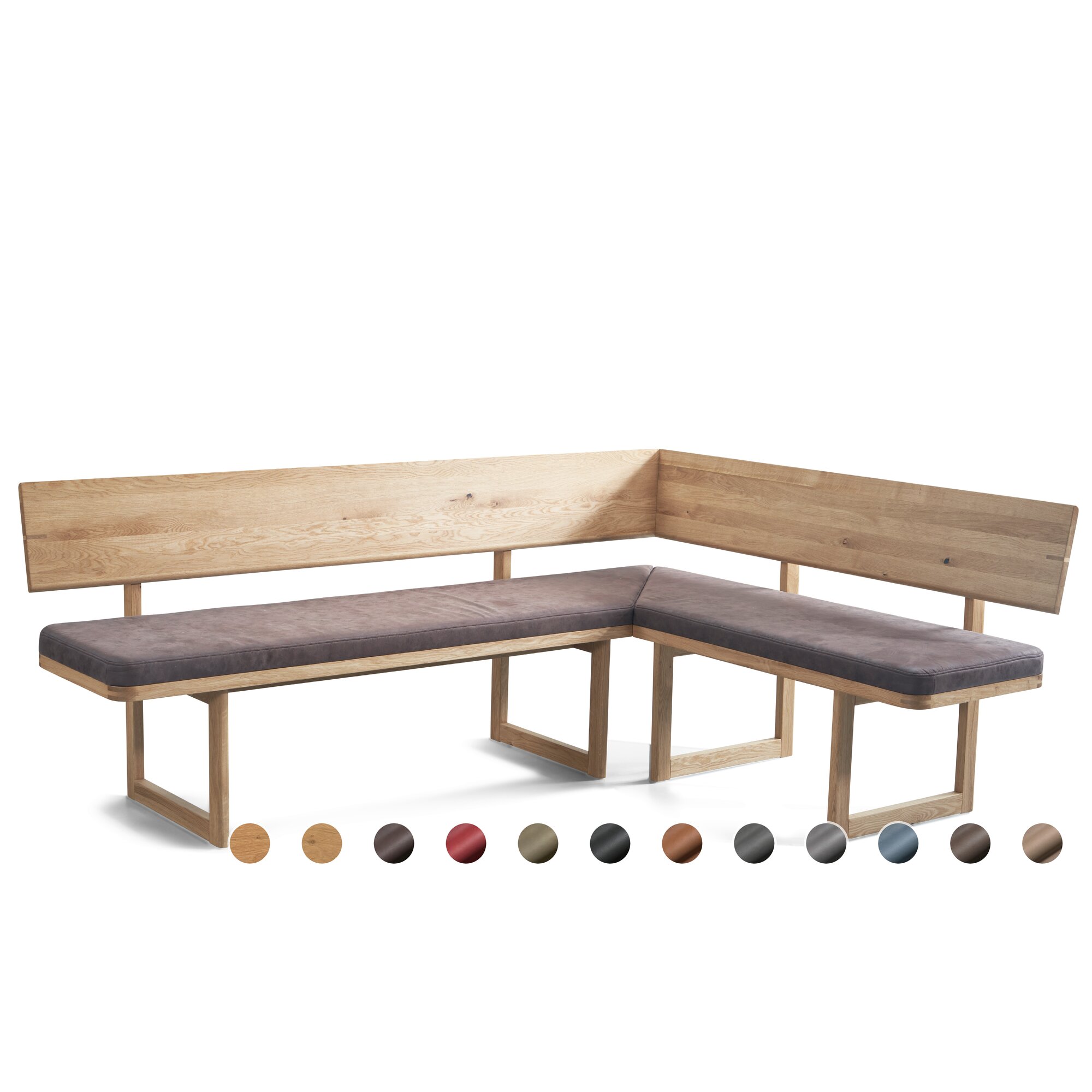 Schösswender »Deven« Eckbank 160/230 cm / Gavin 03 beige / Wildeiche Samtöl