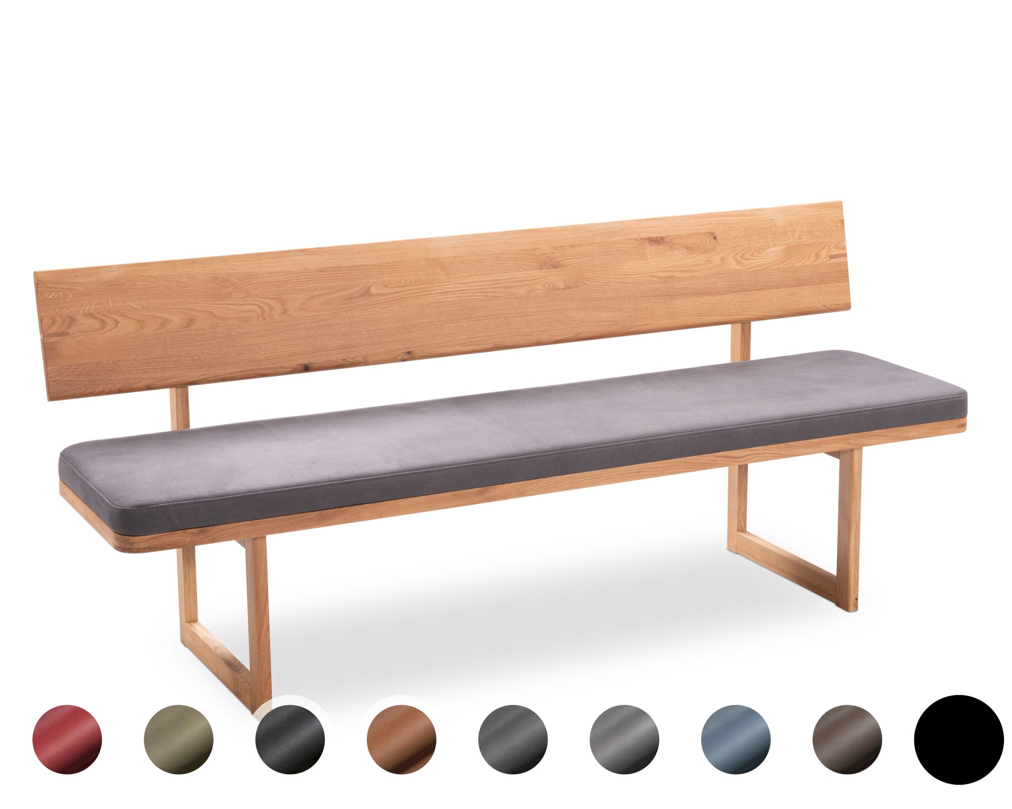 Schösswender »Deven« Bankteil 200 cm / Gavin 04 hellbraun / Wildeiche Samtlack Image