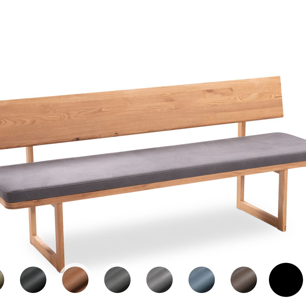 Schösswender »Deven« Bankteil 200 cm / Gavin 04 hellbraun / Wildeiche Samtöl Image