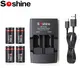 Soshine-Batterie Rechargeable CR2 pour Télescopes Jouets Électriques Alarme struction ée Chargeur