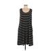 PIPHANY Casual Dress - Midi: Black Stripes Dresses - Women's Size Medium