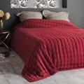 Dessus de lit polyester rouge 250x260cm