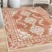 Bohemian Decorative Rug Vintage Damask of Swirling Floral Motifs Boho Ethnic Forms and Shapes Quality Carpet for Bedroom Dorm and Living Room 6 Sizes Coconut and Vermilion by Ambesonne