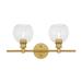 Elegant Lighting Collier 2 Light 19" Wide Bathroom Vanity Light with