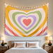 Heart Aesthetic Tapestry for Girl Bedroom Tapestries 59Wx51H Inch Wall Decor Princess Modern Trendy Bedroom Living Room Dorm Decor Fabric