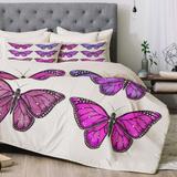 Avenie Butterfly Collection Pink and Purple Made to Order Comforter Set