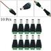 BLUESON 10Pcs Cctv 12V Dc Male/Female Power Connector Adapter Plug Cable 5.5*2.1Mm