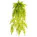 AllState Floral 35 in. UV Protected Soft Pe Boston Fern Hanging Bush - Green - Pack of 6