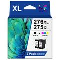 PG-275 CL-276 XL Printer Ink for Canon 275xl and 276xl Ink Cartridges (1 Black 1 Color) Compatible to PIXMA TS3522 TS3520 TR4720 TR4722 Printer High Yield Combo Pack